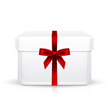 gift box with red ribbonのイラスト素材