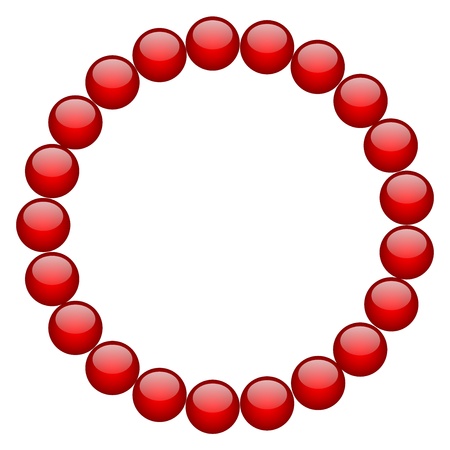 frame from red beadsのイラスト素材
