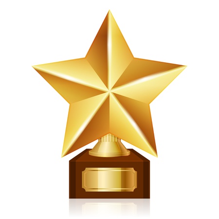 gold star awardのイラスト素材