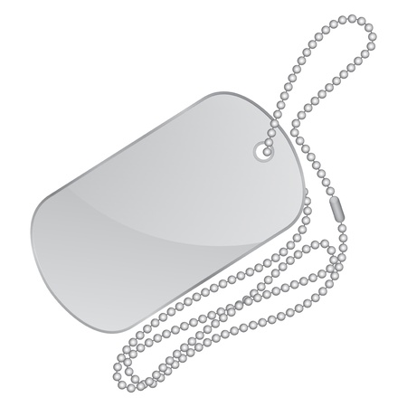 illustration of silver identity tagのイラスト素材