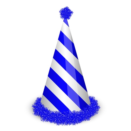 illustration of blue birthday capのイラスト素材