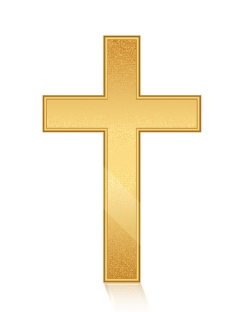 Vector illustration of golden crossのイラスト素材