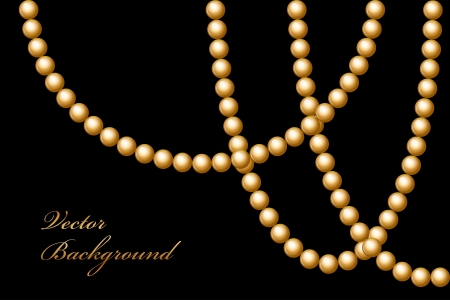 Vector illustration of gold beadsのイラスト素材