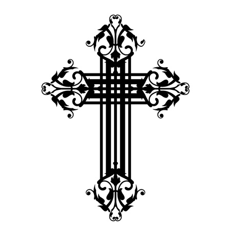 Vector illustration of vintage crossのイラスト素材