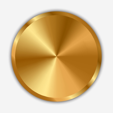 Vector illustration of gold knobのイラスト素材