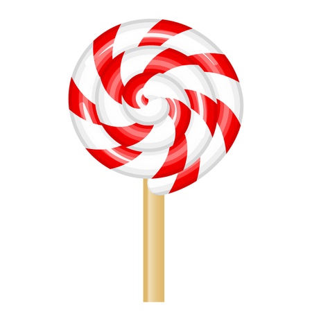 Vector illustration of red and white lollipopのイラスト素材