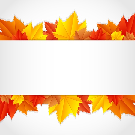 Vector autumn frame with leavesのイラスト素材