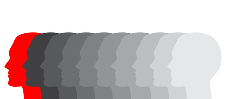 Vector illustration of facesのイラスト素材