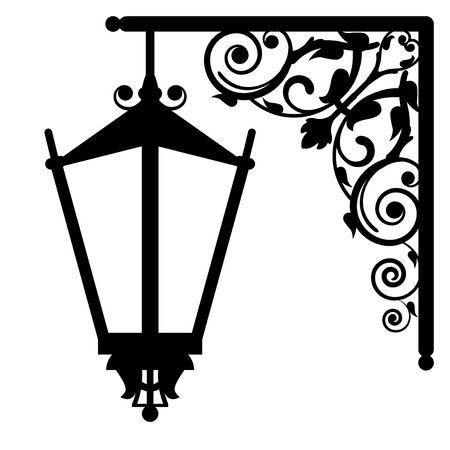 Vector illustration of vintage streetlightのイラスト素材