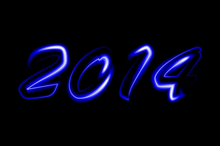 Vector 2014 neon glowingのイラスト素材