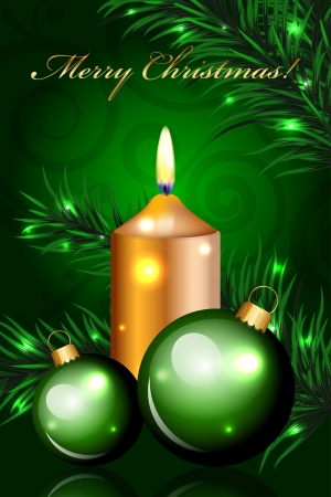 Vector Christmas green backgroundのイラスト素材