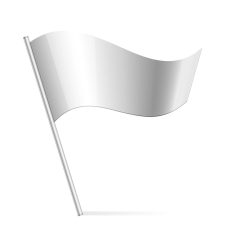 Vector illustration of silver flagのイラスト素材