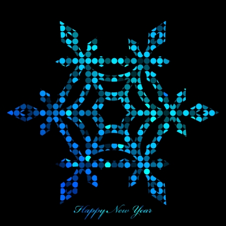 Vector illustration of snowflake from disco lightsのイラスト素材