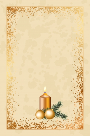 Vector old fashioned christmas card のイラスト素材