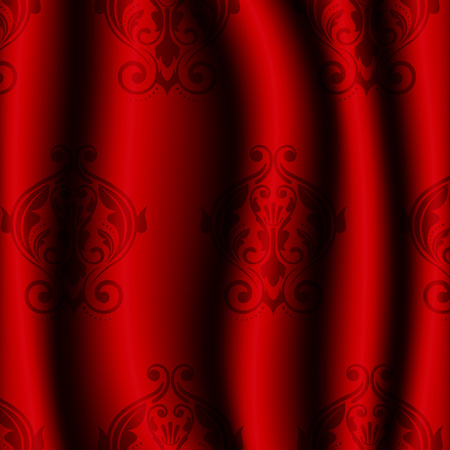 Vector illustration ofred material with patternのイラスト素材