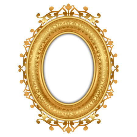 Vector illustration of gold vintage frameのイラスト素材