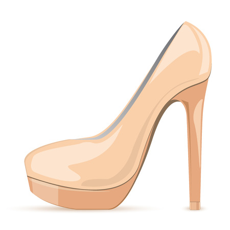 Vector illustration of nude stilettoのイラスト素材