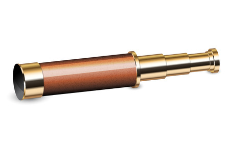 Vector illustration of telescope   spyglassのイラスト素材