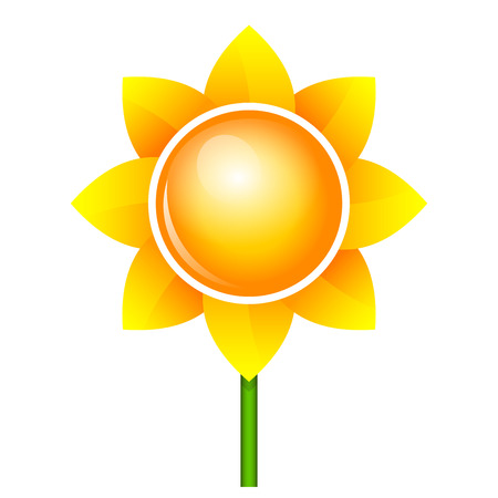 Vector sunflower iconのイラスト素材