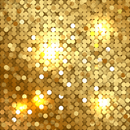 Vector shiny background with gold sequinsのイラスト素材