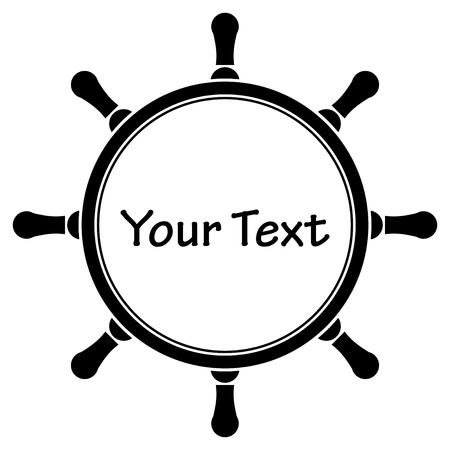 Vector illustration of steering wheel frame with space for textのイラスト素材