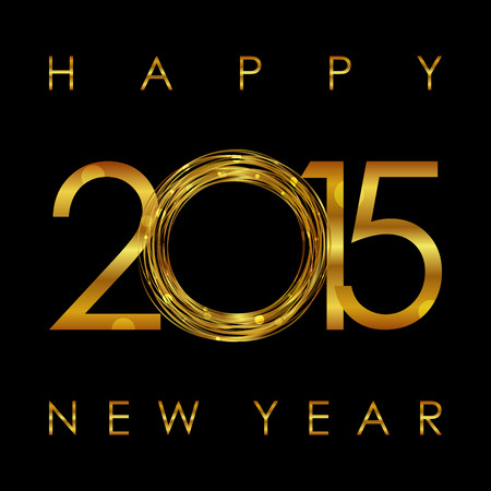 Vector - 2015 Happy New Year glowing backgroundのイラスト素材