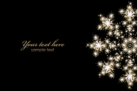 Vector background with glowing snowflakeのイラスト素材