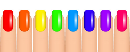 Vector illustration of colorful nailsのイラスト素材