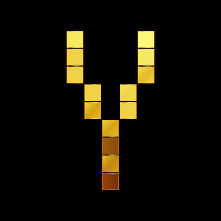 Vector illustration of shiny gold letter - Yのイラスト素材