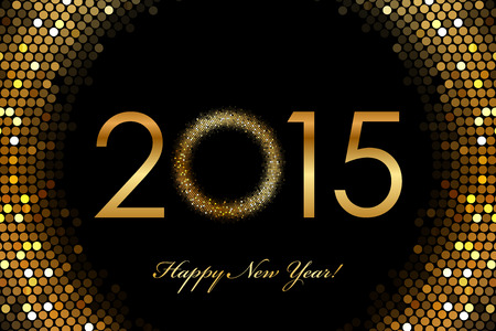 Vector - 2015 Happy New Year glowing backgroundのイラスト素材
