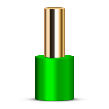 Vector illustration of green nail polishの写真素材