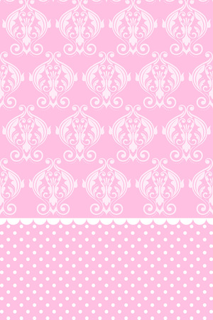 Vector pink background with patternの写真素材
