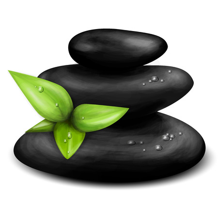 Vector realistic illustration of Spa stonesの写真素材
