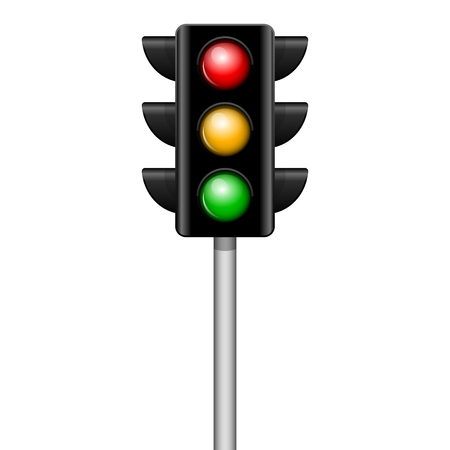 Vector illustration of traffic lightのイラスト素材