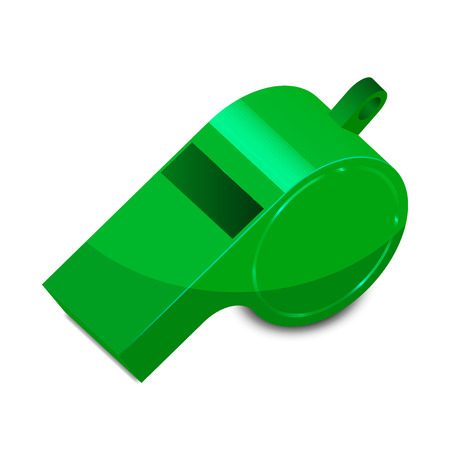 Vector illustration of green whistleのイラスト素材
