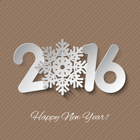 Vector Happy New Year background with paper cuttingsのイラスト素材