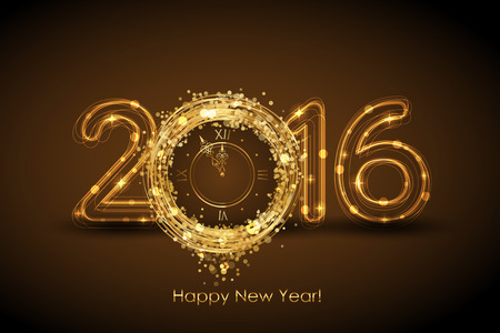 Vector 2016 Happy New Year magic backgroundのイラスト素材