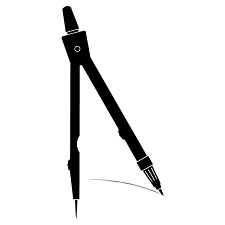 Vector illustration of drawing compassのイラスト素材