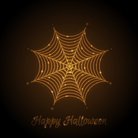 Vector illustration of glowing cobwebのイラスト素材