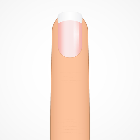 Vector illustration of finger with manicureのイラスト素材