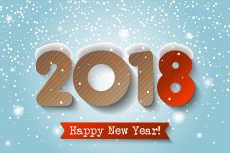 2018 Happy New Year designのイラスト素材