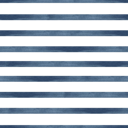 Dark blue lines seamless abstract pattern. Textured horizontal strips isolated from background. Simple ornament as companion to main pattern. For scrapbooking, packaging, stationary, textile ornateの写真素材