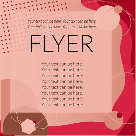 Stylish trendy fashionable nude background for card, invitation, banner, flyer, brochure, stories, in blogging, sales, advertising. Vector graphic memphis backdrop with red brown colors.のイラスト素材