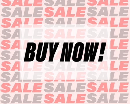 advertising banner sale - buy now. Words sale on a pink background. Suitable for the beauty and...