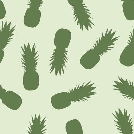 Seamless pattern with silhouettes of pineapples. Digital paper for scrapbooking, textiles, gift wrapping, wrappers, office supplies. Vector background.のイラスト素材