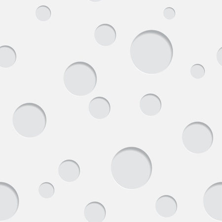 Gray circle seamless pattern with drop shadowsのイラスト素材