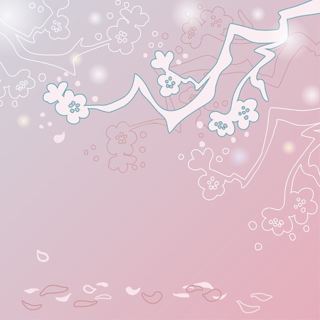 Sakura blossom pink background.  のイラスト素材