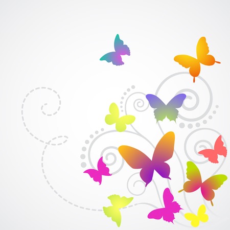 Vector butterflies background designのイラスト素材