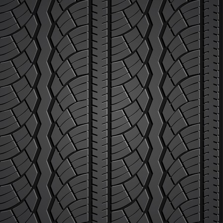 Wheel tire seamless pattern. Vector realistic illustrationのイラスト素材