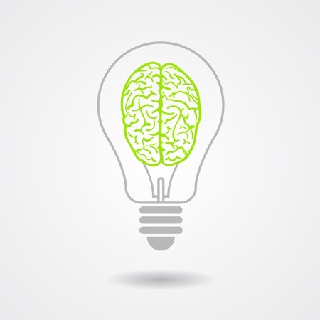 Think green ecological concept. Vector symbol isolated on white backgroundのイラスト素材